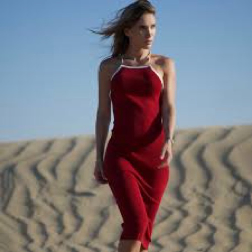 Noisy may Red Midi Dress